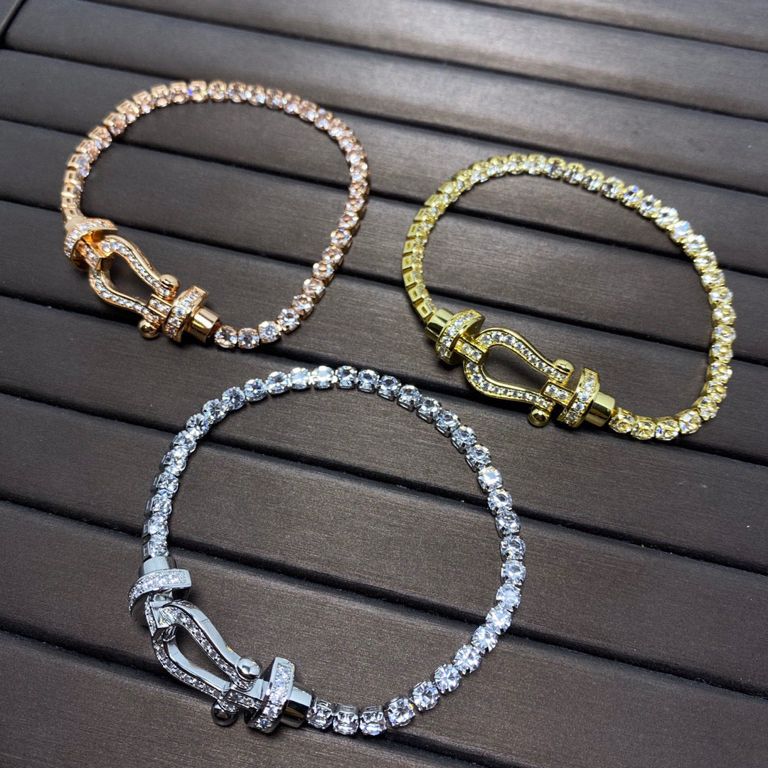 ¡®Imperial¡¯FORCE  LARGE HORSESHOE FULL DIAMOND TENNIS BRACELET
