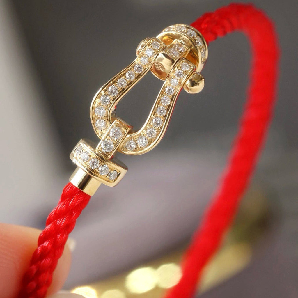 ¡®Imperial¡¯FORCE LARGE HORSESHOE FULL DIAMOND BRACELET SILVER