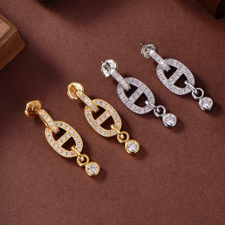 ¡®Imperial¡¯HM CHAINE DIAMOND EARRINGS