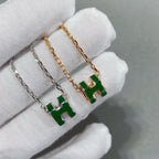 ¡®Imperial¡¯POP H GREEN NECKLACE SILVER AND GOLD