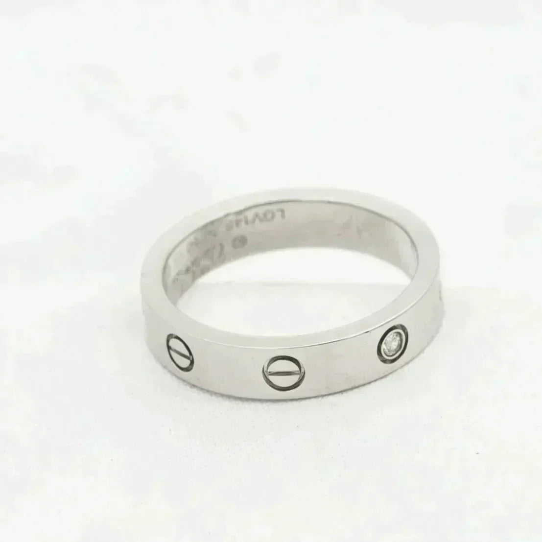 ¡®Imperial¡¯LOVE RING 4MM 1 DIAMOND SILVER