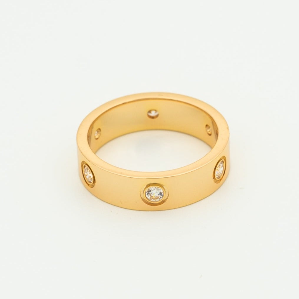 ¡®Imperial¡¯LOVE RING 5.5MM 6 DIAMONDS PINK GOLD