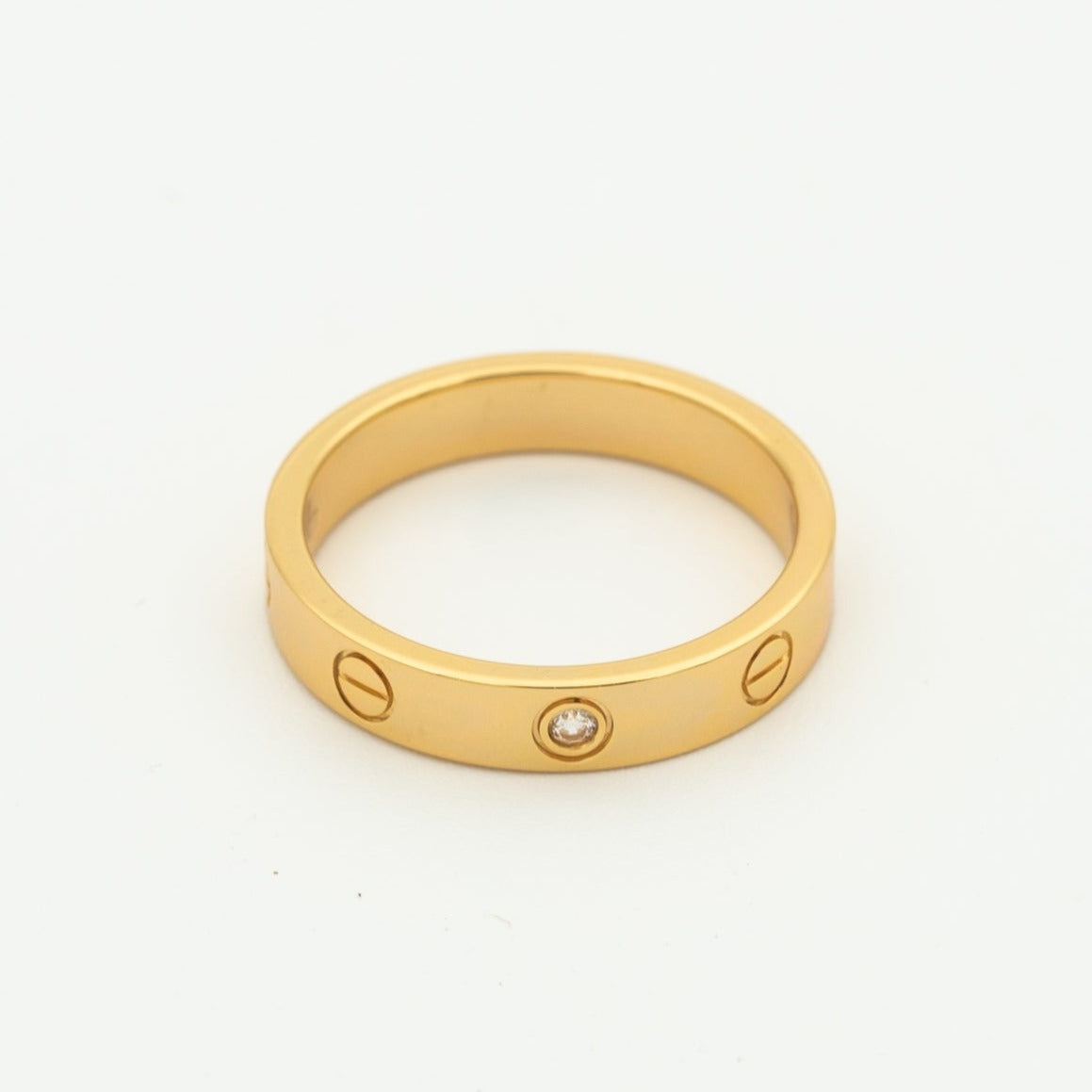 ¡®Imperial¡¯LOVE RING 4MM 1 DIAMOND PINK GOLD