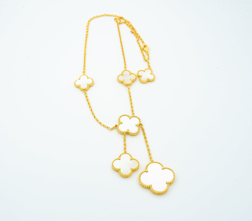 ¡®Imperial¡¯CLOVER MOTHER OF PEARL NECKLACE 6 MOTIF