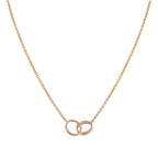 ¡®Imperial¡¯LOVE NECKLACE DOUBLE RING PINK GOLD