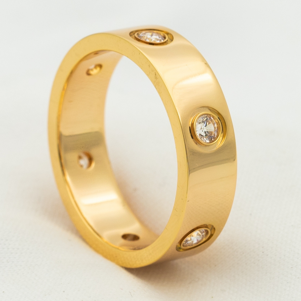 ¡®Imperial¡¯LOVE RING 5.5MM 6 DIAMONDS PINK GOLD
