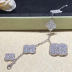 ¡®Imperial¡¯CLOVER 6 MOTIFS SILVER DIAMOND BRACELET