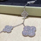 ¡®Imperial¡¯CLOVER 6 MOTIFS SILVER DIAMOND BRACELET