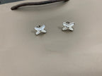 ¡®Imperial¡¯JEUX DE WHITE MOP SILVER DIAMOND EARRINGS