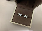 ¡®Imperial¡¯JEUX DE WHITE MOP SILVER DIAMOND EARRINGS