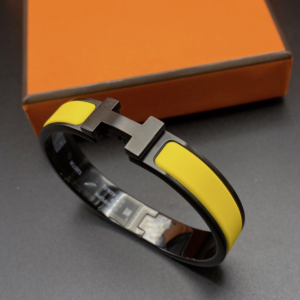 ¡®Imperial¡¯CLIC HM SO BLACK YELLOW BRACELET