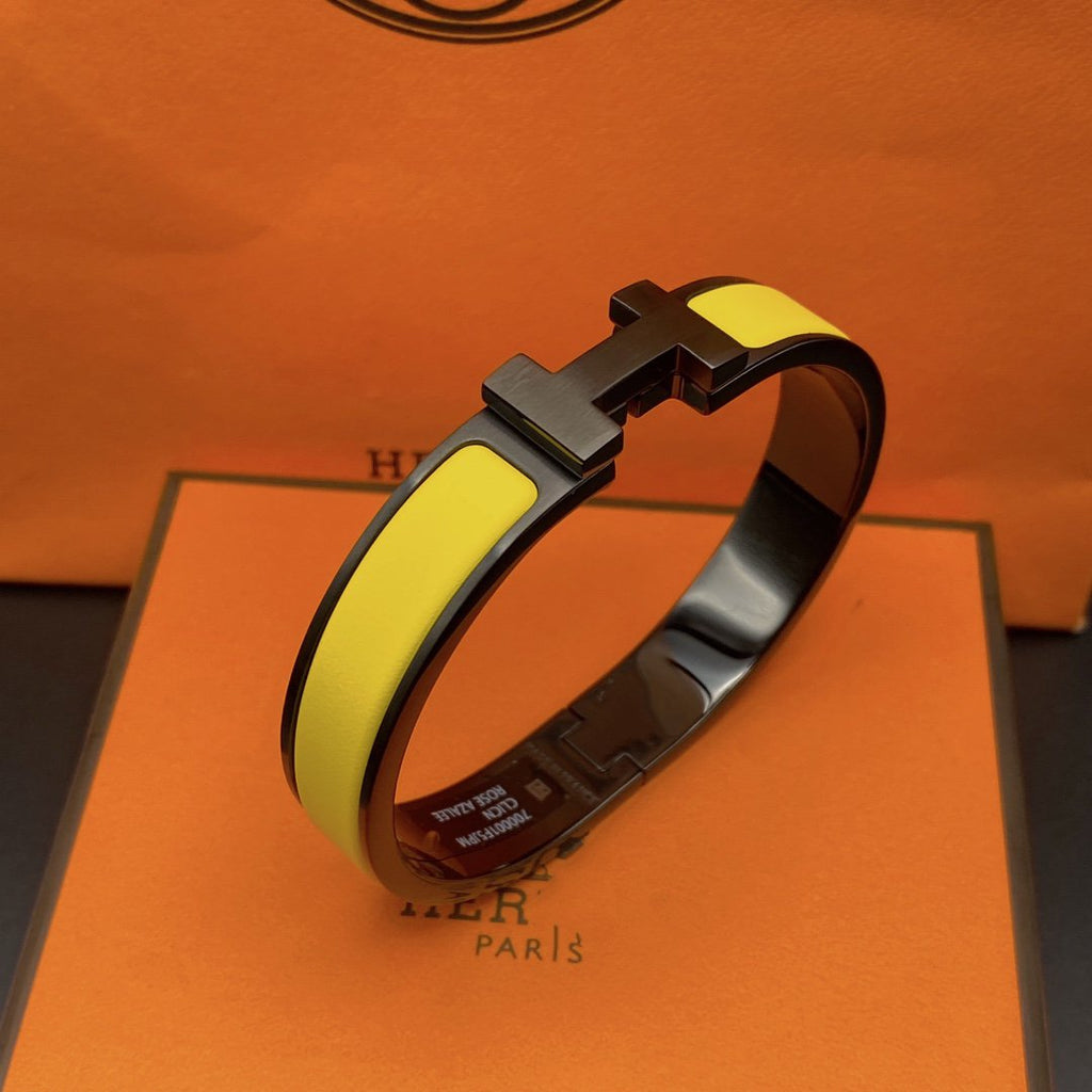 ¡®Imperial¡¯CLIC HM SO BLACK YELLOW BRACELET