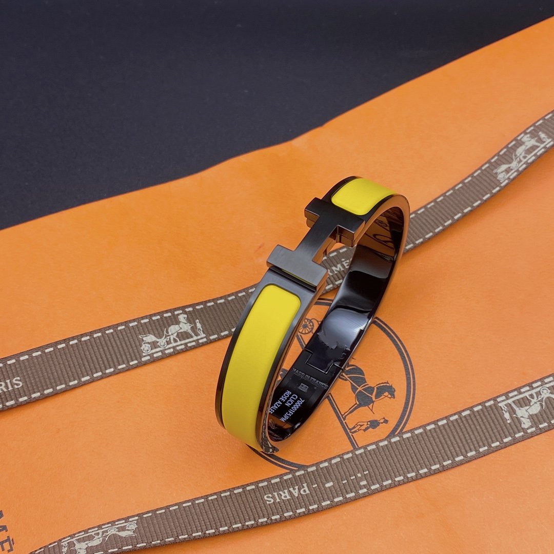 ¡®Imperial¡¯CLIC HM SO BLACK YELLOW BRACELET