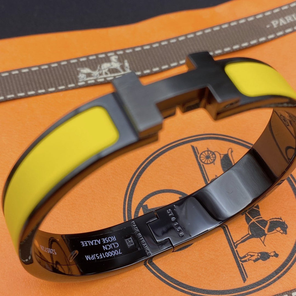 ¡®Imperial¡¯CLIC HM SO BLACK YELLOW BRACELET