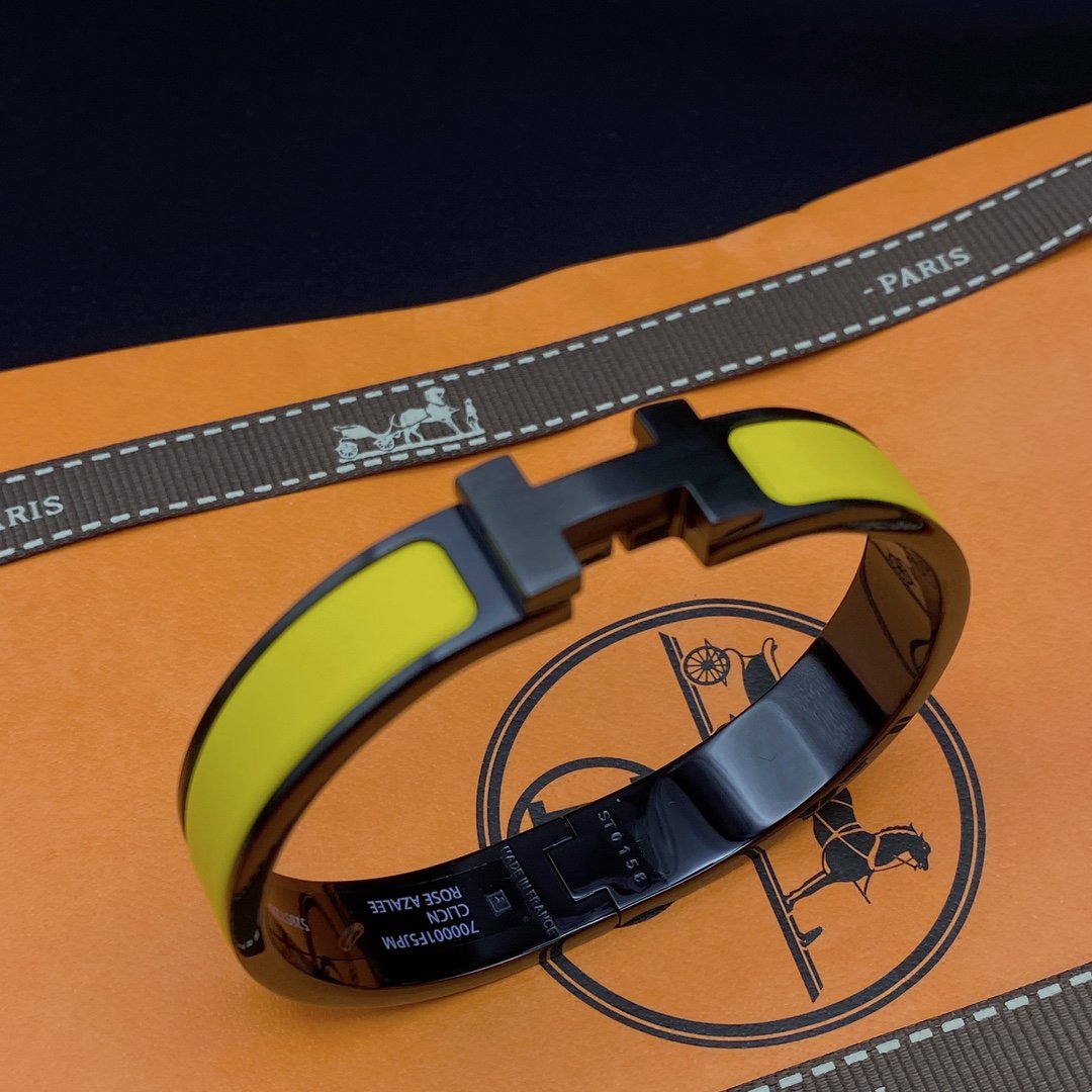 ¡®Imperial¡¯CLIC HM SO BLACK YELLOW BRACELET