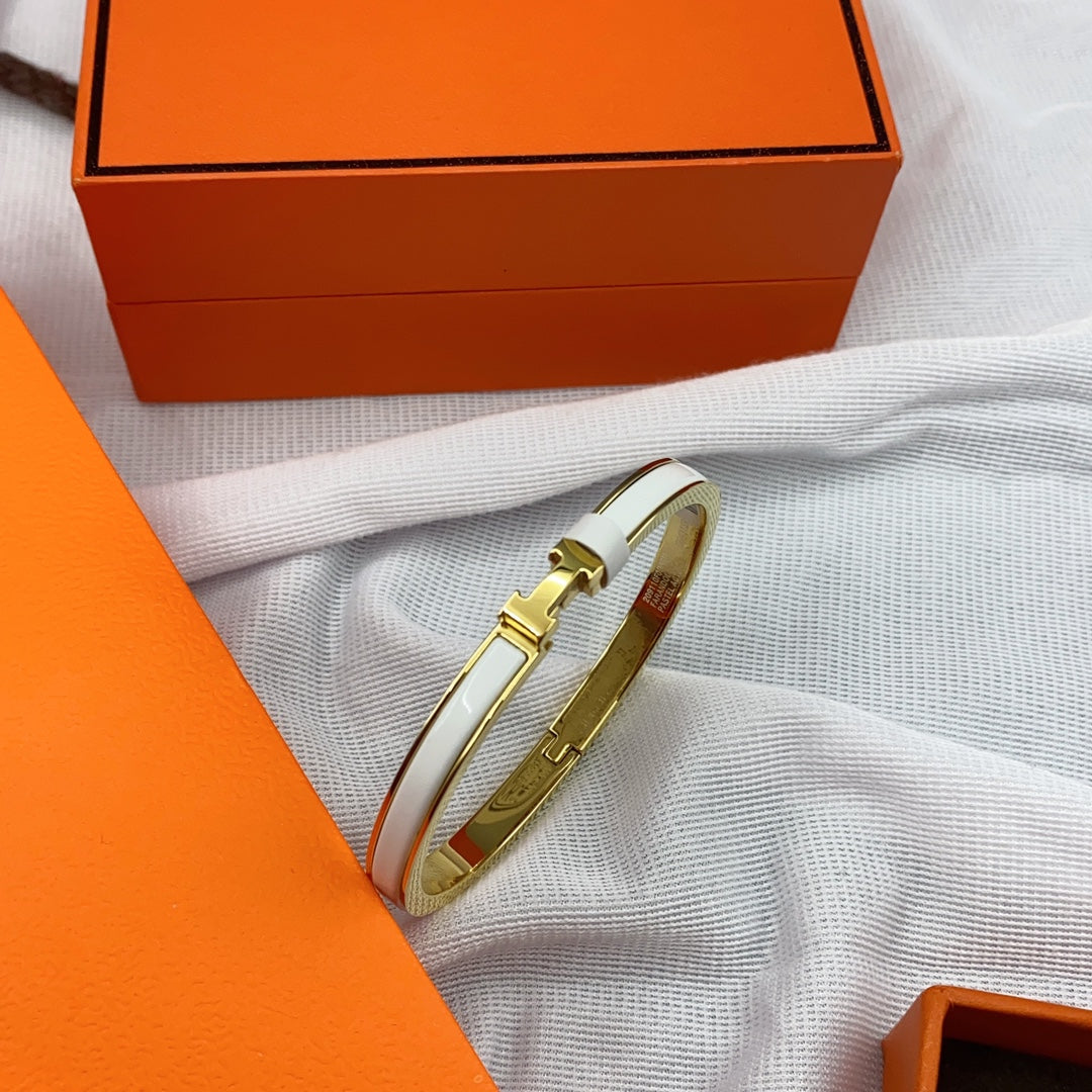 ¡®Imperial¡¯CLASSIC HM CLIC WHITE 8MM ENAMEL BRACELET