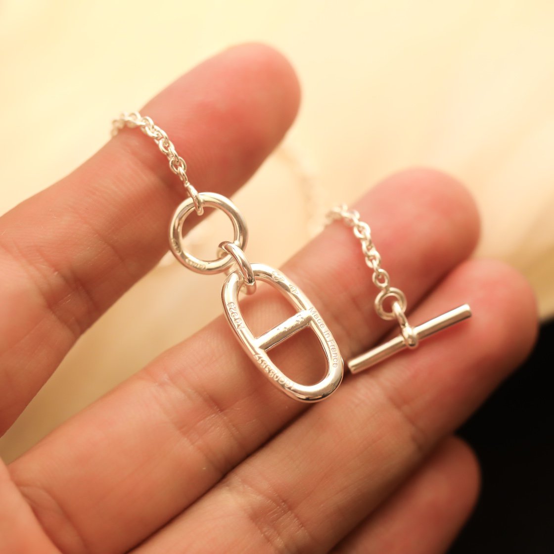 ¡®Imperial¡¯HM CHAINE D'ANCRE PENDANT NECKLACE STERLING SILVER