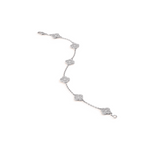 ¡®Imperial¡¯CLOVER 6 MOTIF SILVER DIAMOND BRACELET