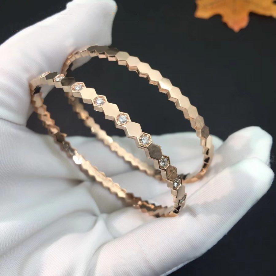 ¡®Imperial¡¯BEE LOVE PINK GOLD DIAMOND BRACELET