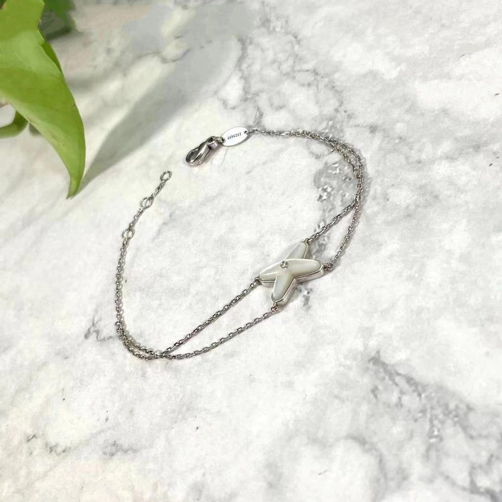 ¡®Imperial¡¯JEUX BRACELET WHITE MOP SILVER 1 DIAMOND