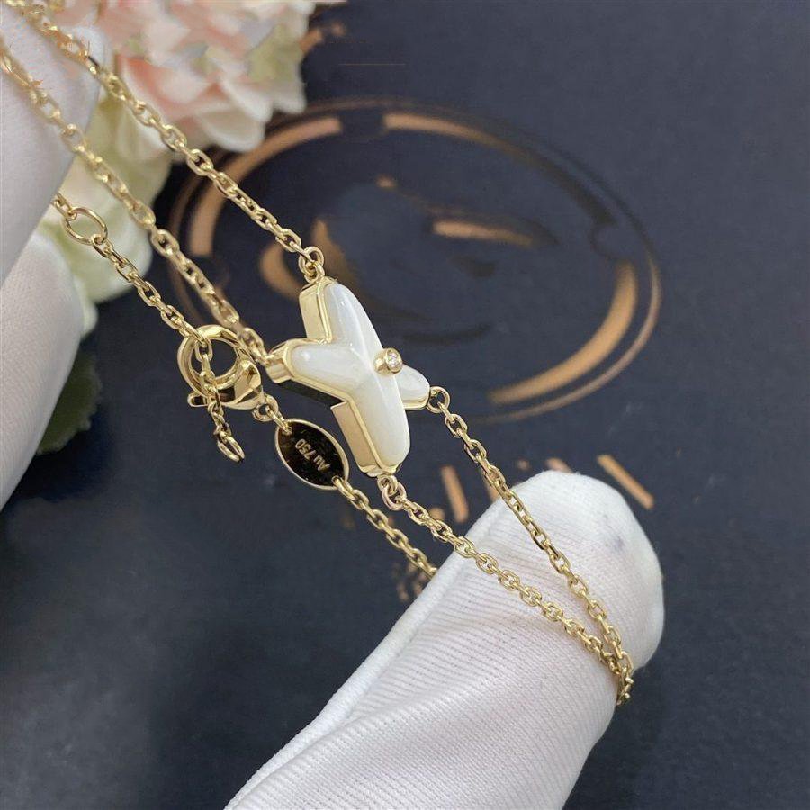 ¡®Imperial¡¯JEUX BRACELET WHITE MOP GOLD 1 DIAMOND