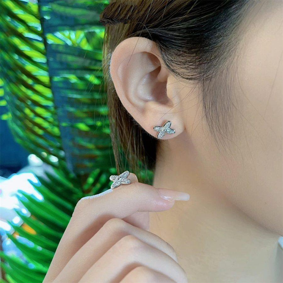 ¡®Imperial¡¯JEUX DE SILVER DIAMOND EARRINGS