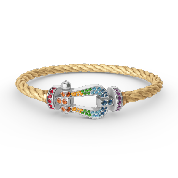 ¡®Imperial¡¯FORC LARGE HORSESHOE  COLORED DIAMOND BRACELET SILVER