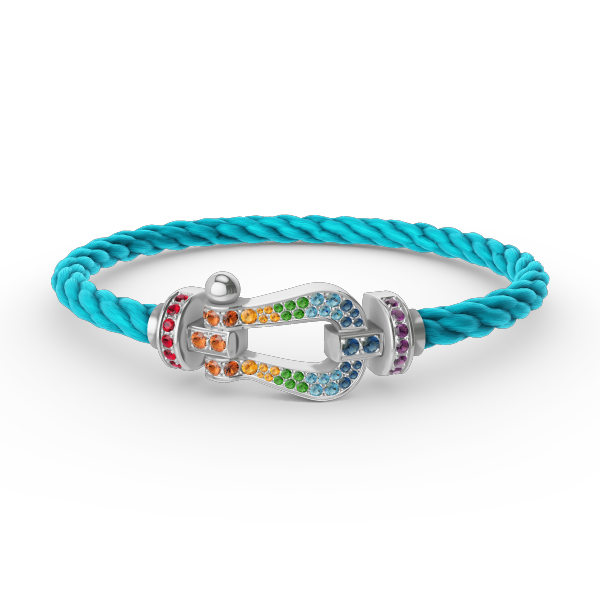¡®Imperial¡¯FORC LARGE HORSESHOE  COLORED DIAMOND BRACELET SILVER