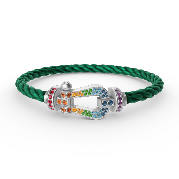 ¡®Imperial¡¯FORC LARGE HORSESHOE  COLORED DIAMOND BRACELET SILVER