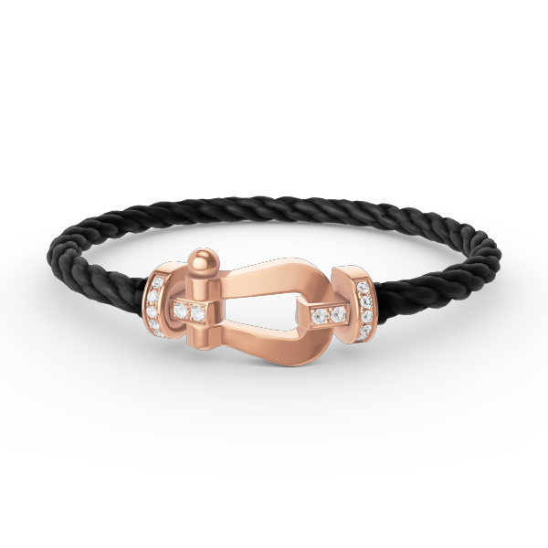 ¡®Imperial¡¯FORCE LARGE HORSESHOE HALF DIAMOND BRACELET ROSE GOLD