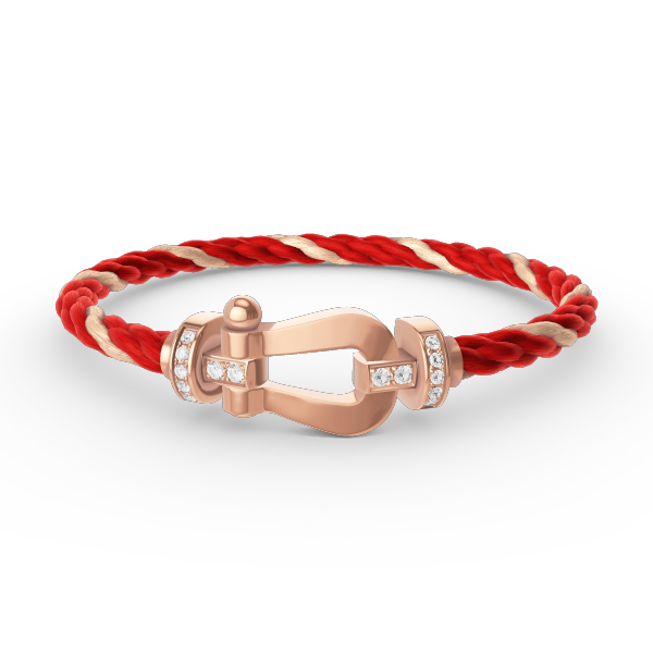 ¡®Imperial¡¯FORCE LARGE HORSESHOE HALF DIAMOND BRACELET ROSE GOLD