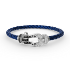 ¡®Imperial¡¯FORCE LARGE HORSESHOE BLACK WHITE DIAMOND BRACELET SILVER