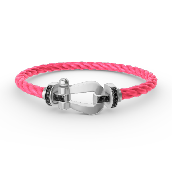¡®Imperial¡¯FORCE LARGE HORSESHOE BLACK DIAMOND BRACELET SILVER