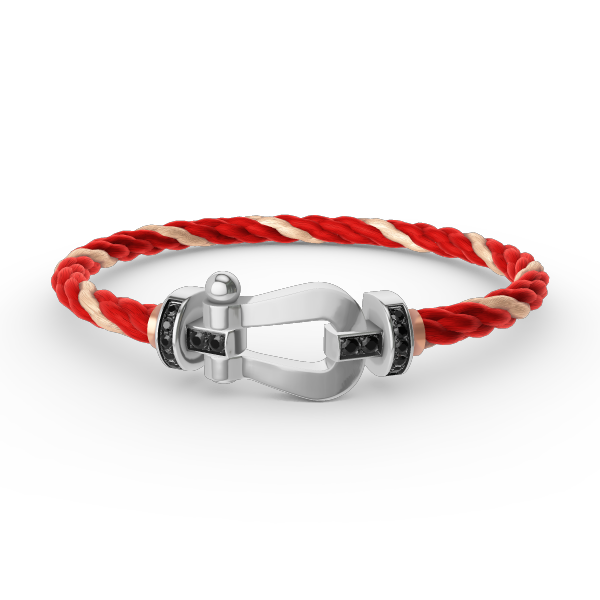 ¡®Imperial¡¯FORCE LARGE HORSESHOE BLACK DIAMOND BRACELET SILVER