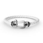 ¡®Imperial¡¯FORCE LARGE HORSESHOE BLACK DIAMOND BRACELET SILVER