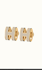 ¡®Imperial¡¯MINI POP H GOLD EARRINGS GREY