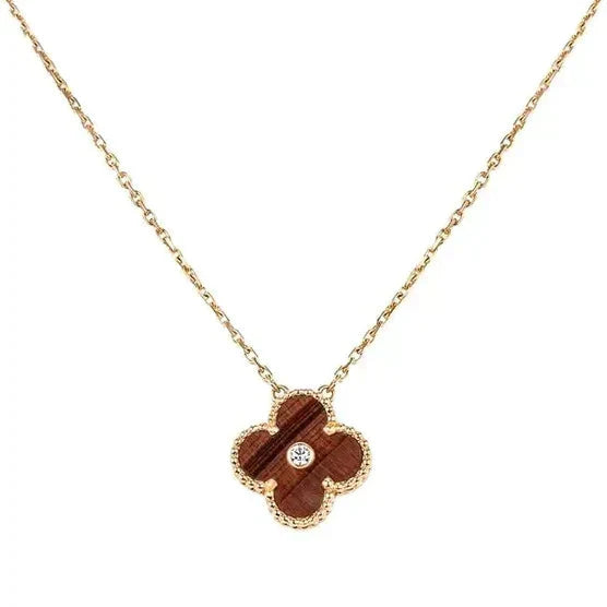¡®Imperial¡¯CLOVER 15MM DIAMOND AND YELLOW TIGER'S EYE AGATE necklace