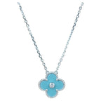 ¡®Imperial¡¯CLOVER 15MM DIAMOND SVRES PORCELAIN  NECKLACE SILVER