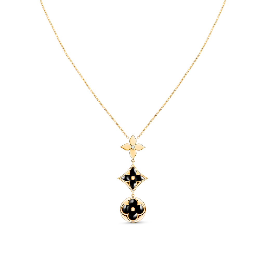 ¡®Imperial¡¯STAR AND SUN ONYX PINK GOLD NECKLACE