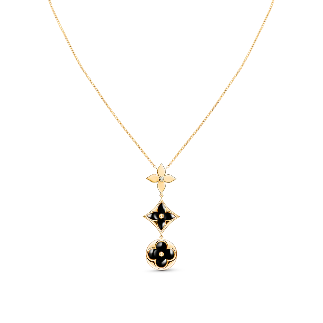 ¡®Imperial¡¯STAR AND SUN ONYX PINK GOLD NECKLACE