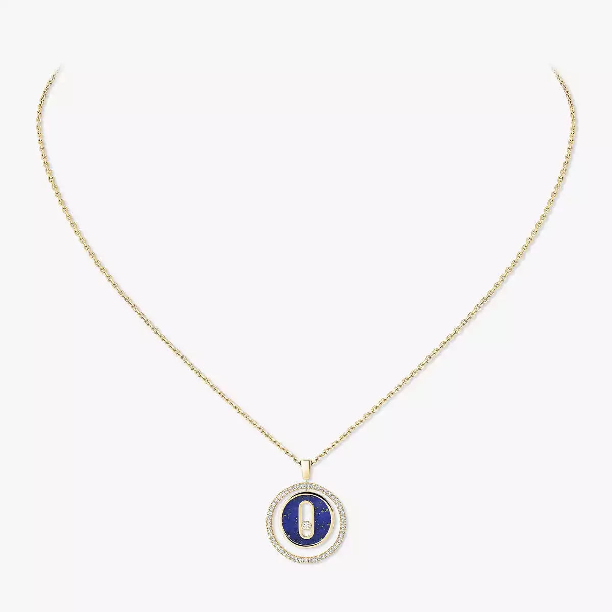 [Imperial Jewelrys]Lucky Move Diamond Necklace in Rose Gold and White Mother-of-Pearl