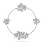 ¡®Imperial¡¯FRIVOLE SILVER 5 FLOWERS BRACELET