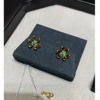 ¡®Imperial¡¯FRIVOLE  FLOWER MALACHITE EARRINGS