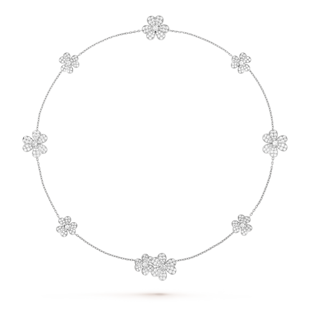 ¡®Imperial¡¯FRIVOLE SILVER 9 FLOWERS NECKLACE