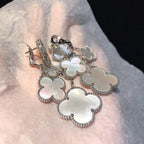 ¡®Imperial¡¯CLOVER EARRINGS WHITE MOP 4 MOTIFS SILVER