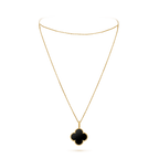 ¡®Imperial¡¯CLOVER 25MM GOLD ONYX BIG CLOVER NECKLACE