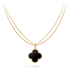 ¡®Imperial¡¯CLOVER 25MM GOLD ONYX BIG CLOVER NECKLACE