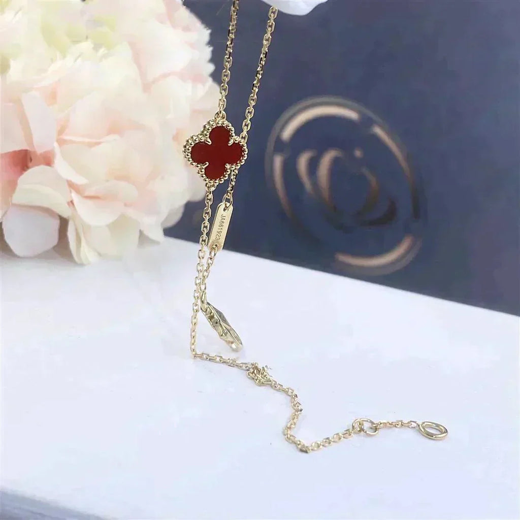 ¡®Imperial¡¯CLOVER  CARNELIAN SINGLE FLOWER BRACELET
