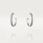 ¡®Imperial¡¯LOVE DIAMOND SILVER HOOP EARRINGS