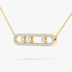 [Imperial]  Move Pave_ Rose Gold Diamond Necklace